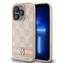 DKNY PU odos languotas ir dryžuotas dėklas, skirtas iPhone 13 Pro, rožinis