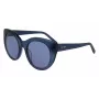 DKNY moteriški drugelio formos akiniai nuo saulės DK517S-400 mėlyni acetatiniai su pilkais gradientiniais lęšiais 52mm