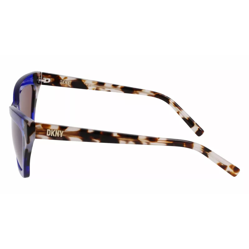 DKNY moteriški akiniai nuo saulės DK547S5516425 – Havana acetato rėmelis, rudi gradientiniai lęšiai, 55 mm