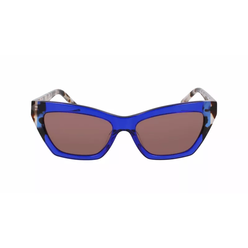 DKNY moteriški akiniai nuo saulės DK547S5516425 – Havana acetato rėmelis, rudi gradientiniai lęšiai, 55 mm