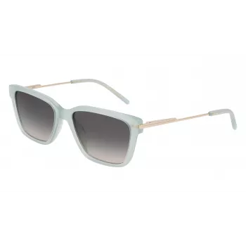 DKNY Women's DK713S Akiniai Nuo Saulės - Ruda Havana Stačiakampis Rėmelis su Rudais Gradientiniais Lęšiais - 56 mm Lęšio Plotis