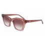DKNY moteriški akiniai nuo saulės DK541S-265 rudi Havana kvadratinis acetatinis rėmas su rudais gradientiniais polikarbonatiniais lęšiais 51/21/140 mm