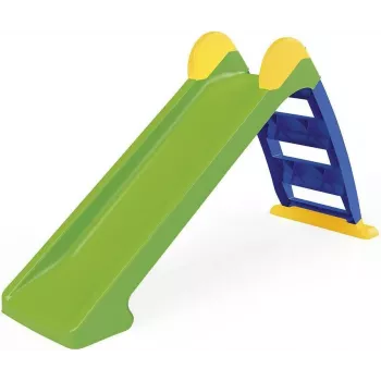 DOLU Green Slide 3031 - 3 pakopų vaikų čiuožykla su plačiomis pakopomis ir turėklais, skirta naudoti patalpose/lauke, 25 kg talpa