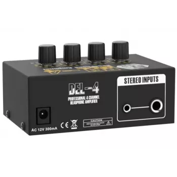 DONNER DEL-4 Nešiojamas Ausinių Stiprintuvas su Bass Boost, 130mW, USB-C, 10h Baterija