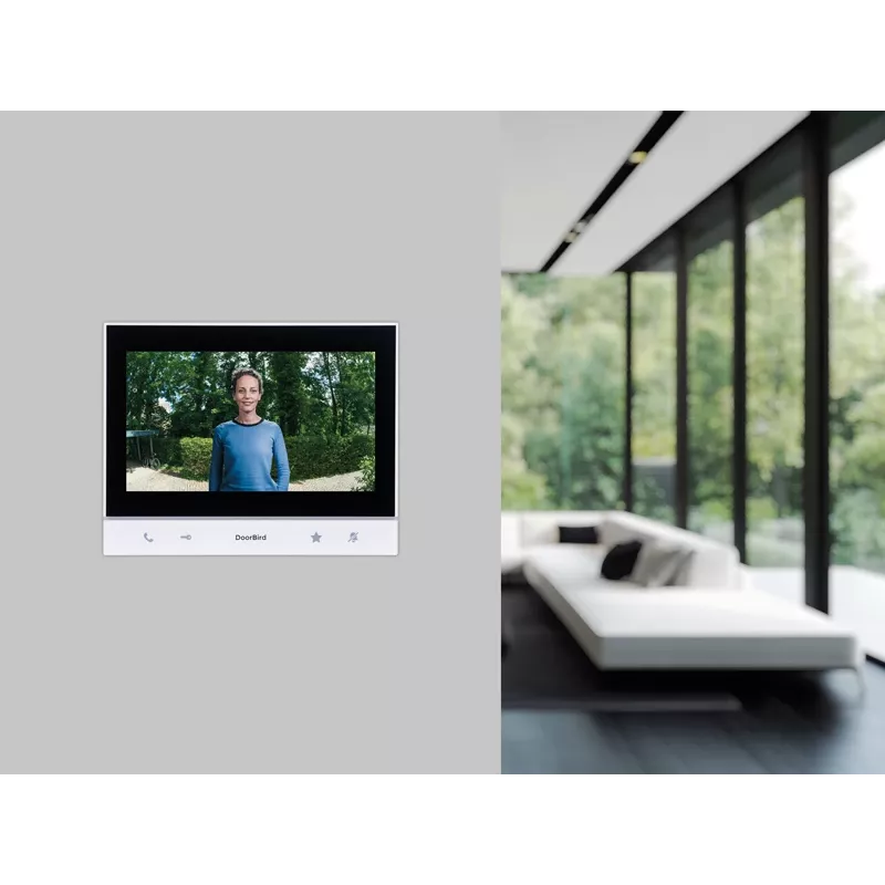 DoorBird A1103 IP vaizdo vidaus stotelė su 7 colių IPS jutikliniu ekranu, balta/juoda