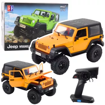 Double E RC Jeep Wrangler Rock Crawler Orange 1:14 nuotoliniu valdymu visureigis