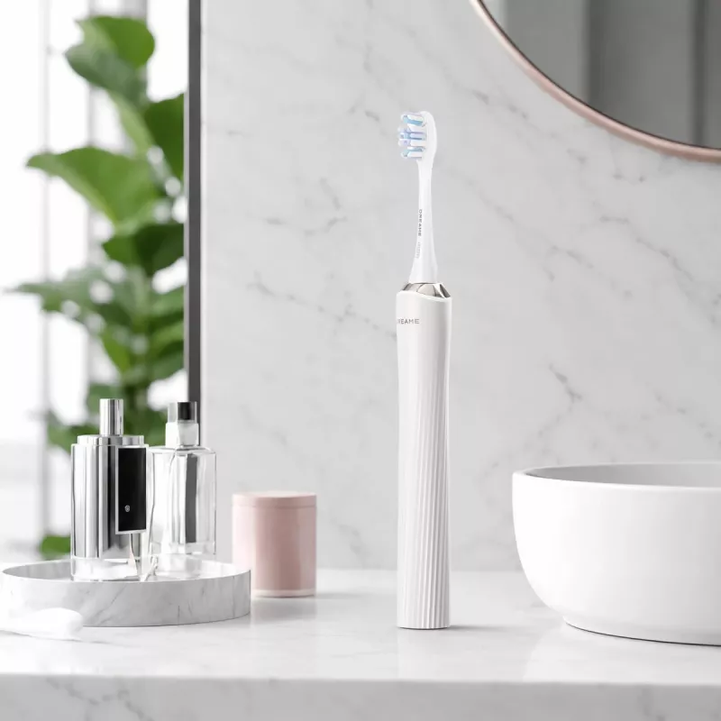 Dreame Sonic Vibration Electric Toothbrush NB01 Set White – 5 režimai, slėgio jutiklis, kelioninis dėklas, 40 000 VPM, IPX7