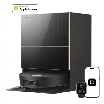 Dreame X60 Pro Ultra Complete robotinis siurblys su stotele, 12000 Pa siurbimo galia, 6400 mAh baterija, juodas