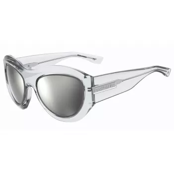 DSQUARED2 D2-0072-S-900 Vyriški kvadratiniai acetatiniai akiniai nuo saulės – juodas rėmelis, pilki lęšiai 59mm
