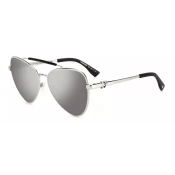 DSQUARED2 Moteriški Akiniai nuo Saulės D2-0093-S-10 Juodas Acetatinis Kvadratinis Rėmas Pilki Lęšiai 60/17/140 mm