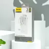 Dudao K11 10000mAh Powerbank su įmontuotais kabeliais Baltas