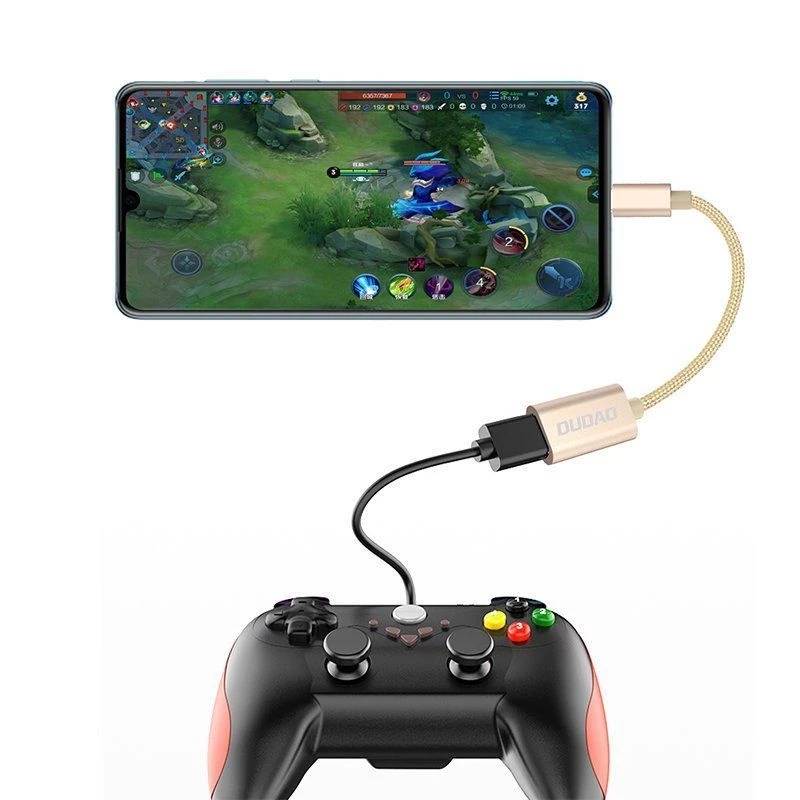 Dudao L15T OTG USB 2.0 į USB Type-C adapterio laidas, pilka, 15 cm