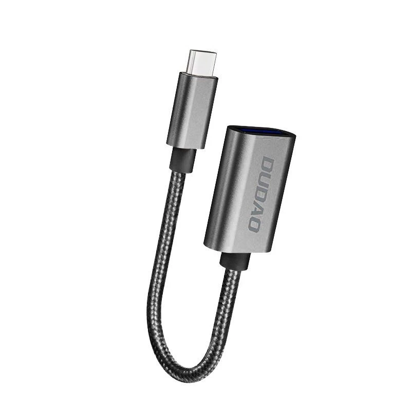 Dudao L15T OTG USB 2.0 į USB Type-C adapterio laidas, pilka, 15 cm