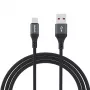 Dudao L3ST USB-A į USB-C 5A laidas 1,2m pintas - Juodas