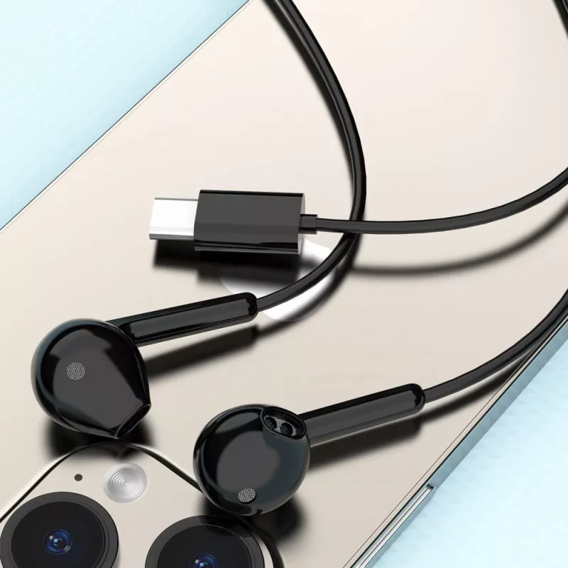 Dudao X3C In-Ear Wired USB-C Headphones 1,2m - Black
