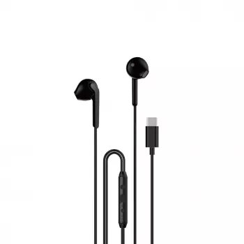 DUDAO X3C 1,2 m laidiniai USB-C ausinių įdėklai - juoda
