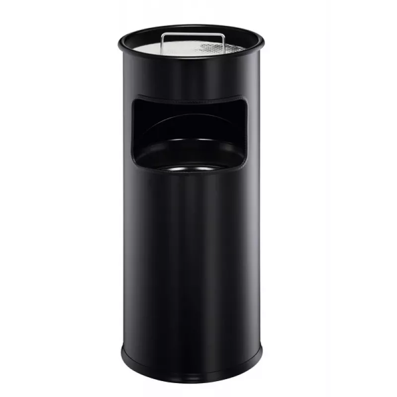 DURABLE 3330-01 apvalus metalinis šiukšlių krepšys, 17 L, sidabrinis