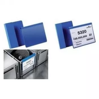 DURABLE A4 gulsčio formato identifikacinės kišenės su užlenkimu, permatomos PVC, 50 vnt. 172307