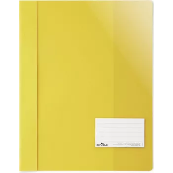 DURABLE A4+ ataskaitų aplankas su etikečių langeliu 90x57 mm, permatomas, 25 vnt. 269004