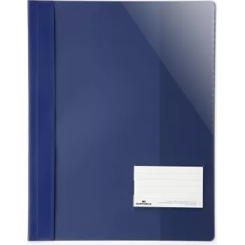 DURABLE A4+ ataskaitų segtuvas su etikečių langeliu 90x57 mm, permatomas, 25 vnt. 269007