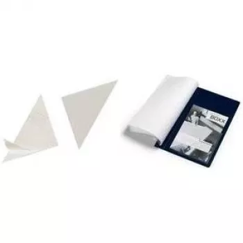 DURABLE CORNERFIX® lipnios trikampės kišenės, 175 mm, permatomos, 100 vnt. (828319)