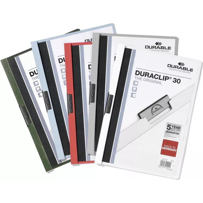 DURABLE DURACLIP 30 A4 dokumentų segtuvas permatomas (25 vnt.) 220000