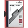 DURABLE DURACLIP 60 A4 dokumentų segtuvas su spaustuku, juodas, permatomu viršeliu, 60 lapų talpa, neslystantis spyruoklinis spaustukas, 25 vnt. paketas 220903