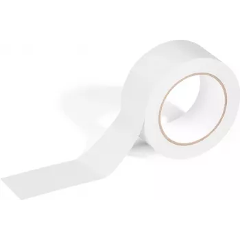 DURABLE DURALINE BASIC Žymėjimo juosta 50 mm x 30 m, balta, lipni PVC, atspari plyšimui ir trinčiai 104402