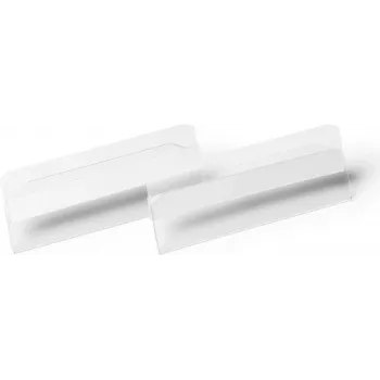 DURABLE HARD COVER lipni etikečių kišenė 100 x 38 mm, permatoma, 10 vnt. pakelyje 118019