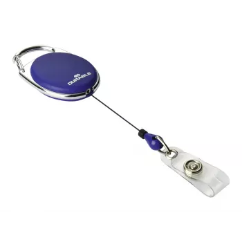 DURABLE Jojo STYLE ištraukiamas kortelių laikiklis su mygtuko kilpa, 10 vnt., juodas 832407