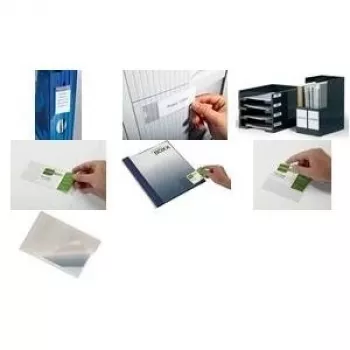 DURABLE POCKETFIX® lipniosios kišenės 105x65 mm, permatomos, 100 vnt. paketas 831919