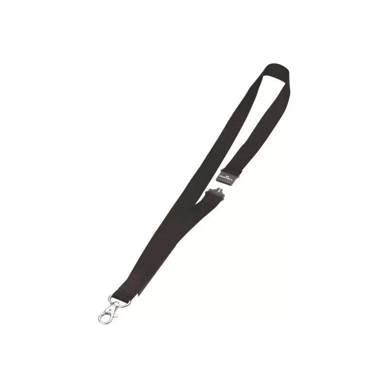 DURABLE Textile Lanyard 20 su karabinu, juodas, 10 vnt. (813701)