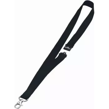 DURABLE Textile Lanyard 20 su karabinu, juodas, 10 vnt. (813701)