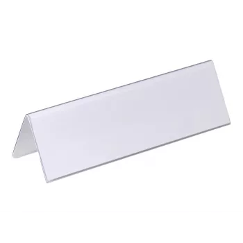 DURABLE VISIFIX® Stalo vardų lentelė tent style 61/122x210 mm, permatomas PVC, 25 vnt. (805219)