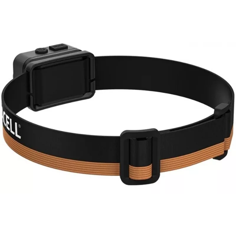 Duracell DH700R įkraunamas LED žibintuvėlis ant galvos, 700 liumenų, judesio jutiklis, IPX4, juodos/oranžinės spalvos
