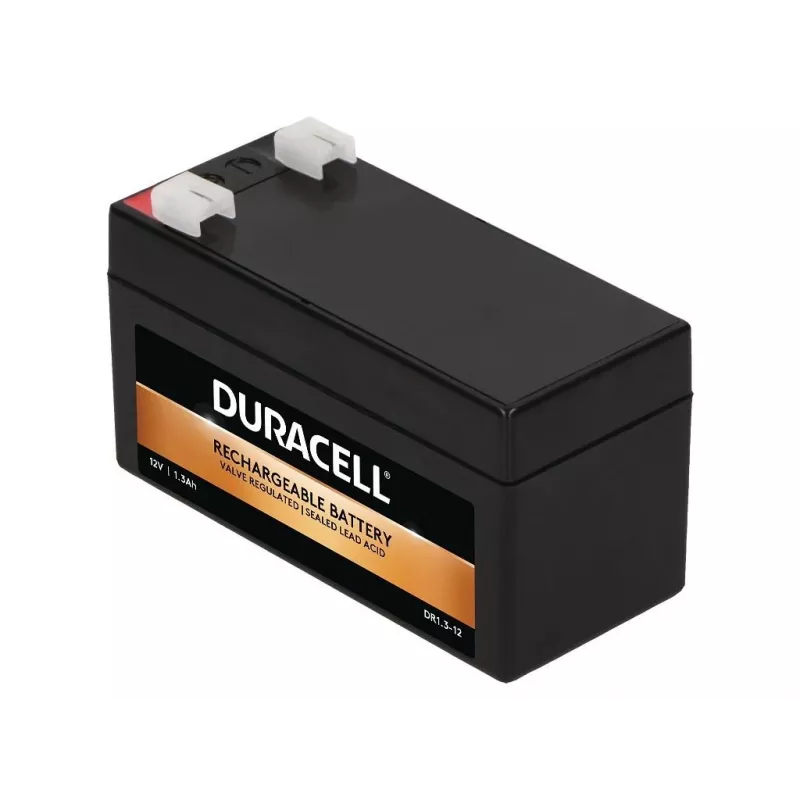Duracell DR1.3-12 12V 1.3Ah VRLA baterija – nereikalaujanti priežiūros, AGM, įkraunama