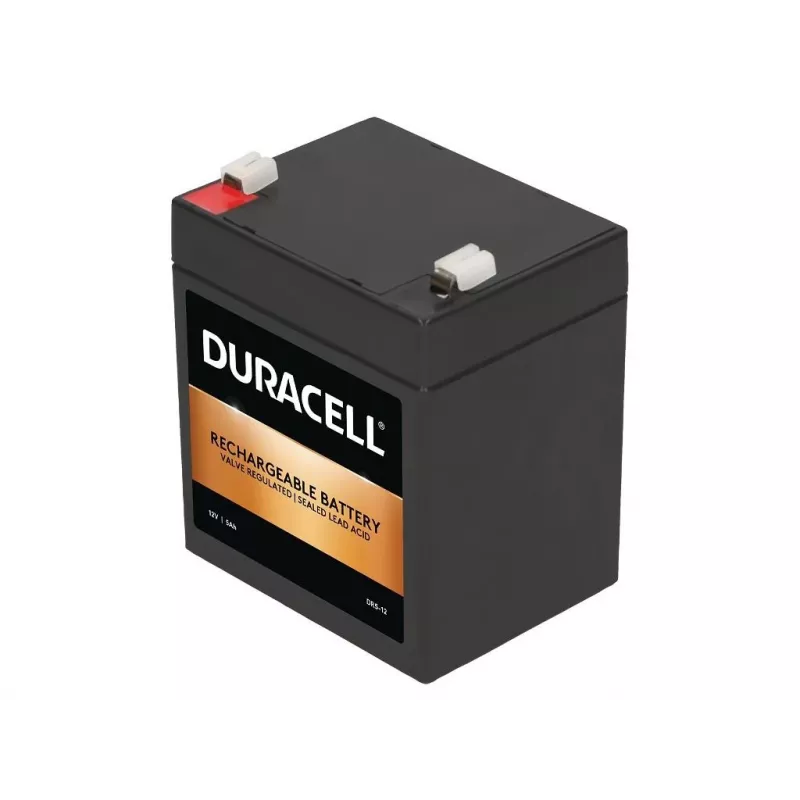 Duracell DR5-12 12V 5Ah VRLA Įkraunama Baterija – Sandarus Švino Rūgšties AGM, Nereikalaujantis Priežiūros