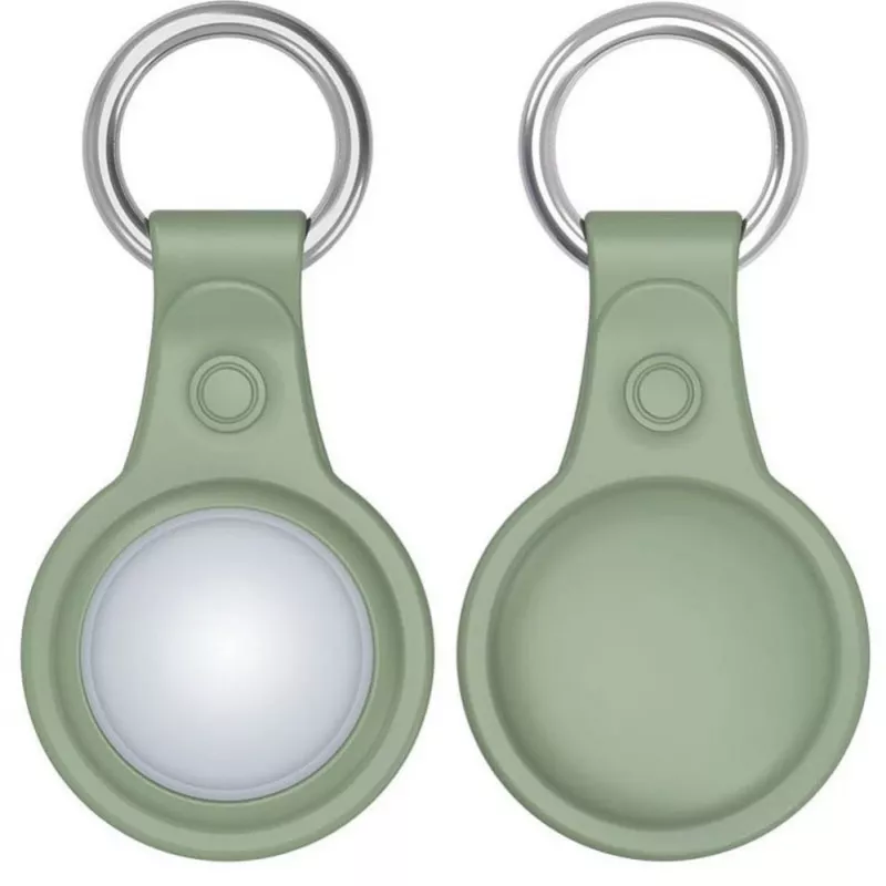 Dux Ducis 4 vnt. Silikoninis lankstus dėklas su raktų pakabuko kilpa, skirtas Apple AirTag (juoda, žalia, rožinė, mėlyna)