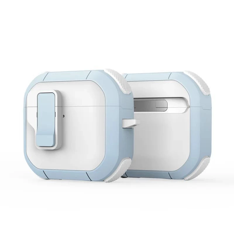 Dux Ducis AirPods 4 PECP Series PC+TPU Cover with Hook White Blue