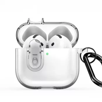 Dux Ducis Apple AirPods 4 PECL Series PC+TPU Cover with Hook Clear