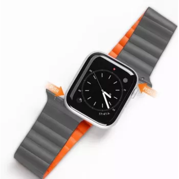 Dux Ducis Apple Magnetic Strap Watch Strap 7/6/5/4/3/2 / SE (41/40/38mm) Magnetic Grey Orange