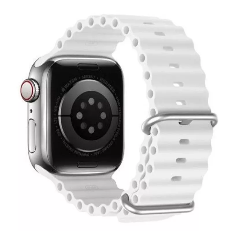 Dux Ducis Apple Silicone Strap for Apple Watch 42/44/45/46/49MM White