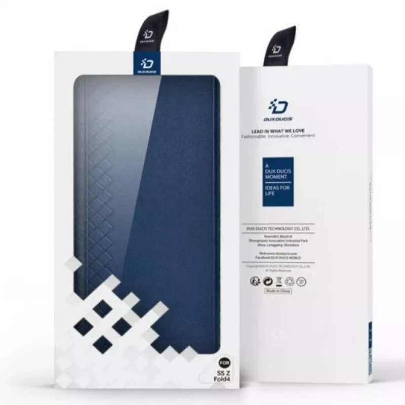 Dux Ducis Bril Series Flip Wallet Case Samsung Galaxy Z Fold4, tamsiai mėlyna
