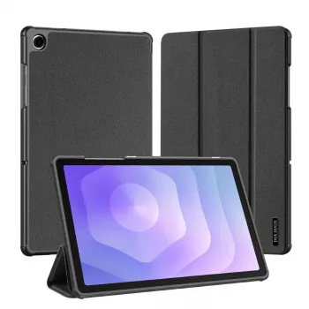 Dux Ducis Galaxy Tab A9 Plus / Tab A11 Plus Domo Series Tri-fold Stand PU Leather Tablet Cover Black