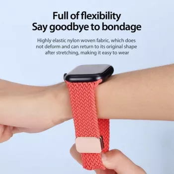 Dux Ducis Mixture Pro Stretchable Braided Watch Strap for Apple Watch 38/40/41 mm - Guava
