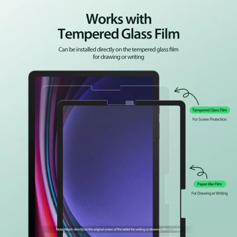 Dux Ducis NAAD Paper Like Screen Protector, skirta Samsung Galaxy Tab S9 (11 colių) - matinė PET plėvelė