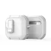 Dux Ducis PECP Series PC+TPU dėklas su kabliuku, skirtas AirPods 4, baltas