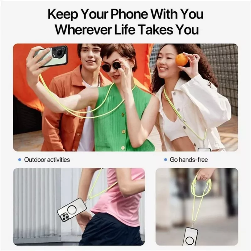 DUX DUCIS Plaz peties dirželis telefonui žalias/geltonas