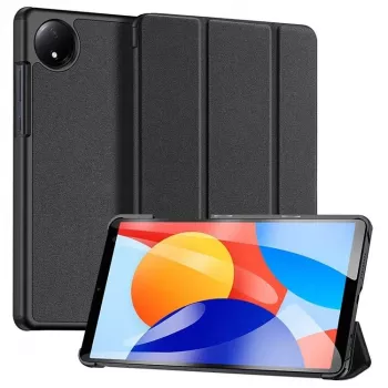 Dux Ducis Redmi Pad SE 8.7 Domo Series Tri-fold Stand PU Leather Tablet Cover Black