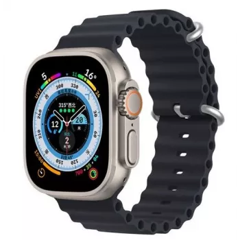 Dux Ducis Silicone Watch Strap for Apple Watch Series 8/7/6/5/4/3/2/SE (38/40/41mm) - Grey